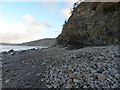 Rocky, bouldery foreshore below Buck