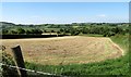 Harvested hay field below the Upper Darkley Road