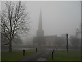 TF1505 : St. Benedict's Church, Glinton, on a foggy day by Paul Bryan