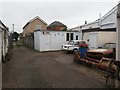 SZ1392 : West Southbourne: garage workshop accessed from footpath H12 by Chris Downer