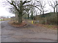 Bridleway is parallel to farm access road