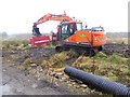 NY7373 : Drainage work at Grindon Green by Oliver Dixon