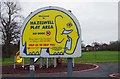 Hazelwell Play Area sign, Hazelwell Park, Stirchley, Birmingham