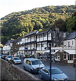 SS7249 : Black signpost, Riverside Road, Lynmouth by Jaggery