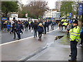 Policing Chelsea and Peterborough United fans on Fulham Road