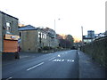 Bus stop on Burnley Road, Cornholme, Todmorden