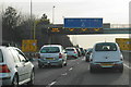 SO9573 : Heavy traffic in M5 roadworks by Bill Boaden
