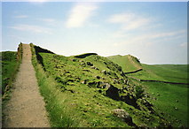 NY7868 : Hadrian's Wall at Housesteads Crags by Jeff Buck