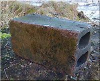 NS3574 : Old drainage brick at Parklea by Thomas Nugent