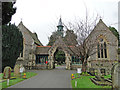 TF9913 : The twin chapels at Dereham cemetery by Adrian S Pye