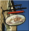 Sign for the Shannon & Chesapeake Inn, Todmorden 