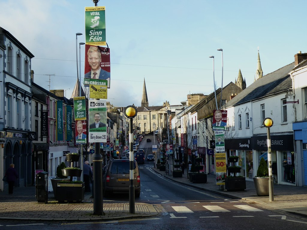 Election posters, High Street, Omagh © Kenneth Allen :: Geograph Ireland