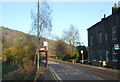 Bus stop and shelter on Halifax Road (A646)