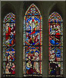 SK9771 : Stained glass window, St Peter in Eastgate, Lincoln by Julian P Guffogg