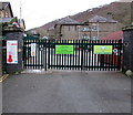 School entrance gates, Market Place, Abercarn