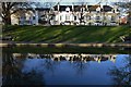 Hythe, The Royal Military Canal: Reflection of houses in The Avenue