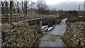 Footbridge and Ford over the River Wear at Huntshield Ford