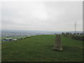 Roundabout triangulation pillar near Kirkheaton