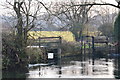 Sluices on a channel of the River Test, seen from Mill Lane