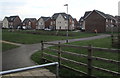 Recently-built houses at the northern edge of Hardwicke