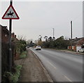 Warning sign - horse riders, Hardwicke