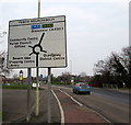 Tesco Roundabout directions sign, Quedgeley