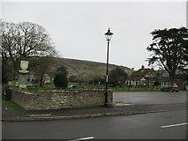 SY6085 : Kings Arms and car park, Portesham by John Stephen