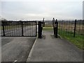 Entrance to industrial land north of Staveley