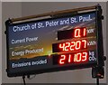 SP4631 : Church of St Peter and St Paul:  Solar power meter by Bob Harvey