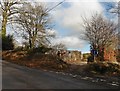 Dilapidated wooden farm building on Timewell Hill