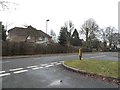 Pondtail Road at the junction of Old Millmeads