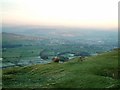 View from Cowling Crags toward Sutton and Cross Hills