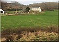 View from a Cardiff-Swansea train - fields near Torcoed Farm