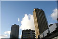 View of two of the Barbican Towers from Lakeview Terrace