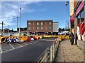 Newcastle-under-Lyme: streetworks above bus station