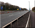 ST5689 : Signs alongside the M48 on the approach to the Severn Bridge, Aust by Jaggery