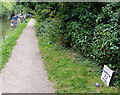 Milepost along the Grand Union Canal towpath