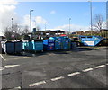 SO4938 : Recycling area in the Tesco superstore car park, Hereford by Jaggery