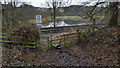 Stile on pedestrian railway crossing , Newcastle to Carlisle line