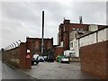 Newcastle-under-Lyme: rear of Liverpool Road businesses off Wilton Street