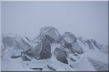 NY2406 : Snow Covered Rocks by Michael Graham