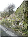 Queensbury FP32 where it leaves the lane down to Folly Hall