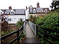 Across a river footbridge, Droitwich