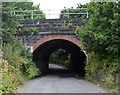 Arch railway bridge over Wood Lane in Battyeford