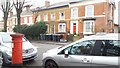 Victorian Pillar Box and Houses in Trafalgar Road