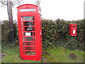 K6 Telephone Box and Post Box at Llanddewi Skirrid