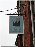 TM4249 : Hanging sign for 'The Crown and Castle' hotel by Adrian S Pye