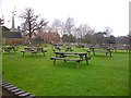 Beer garden at The Swan