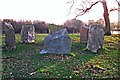 NY4156 : A stone circle in Rickerby Park by Rose and Trev Clough