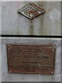 Information plate on an old road signal control cabinet, Cardiff Road, Dinas Powys